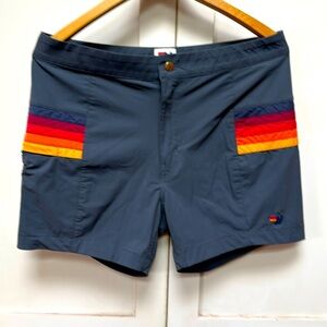 AVIATOR NATION Men’s 5 Stripe Board Swim Shorts Size 32